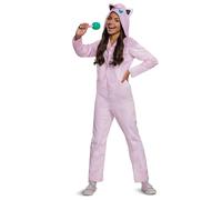DISGUISE Jigglypuff Hooded Jumpsuit Costume for Kids, Pokemon, Extra Large (14-16)
