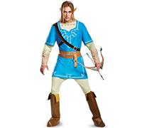 DISGUISE 22871D Link Costume, Breath of the Wild, Deluxe Adult Sized, Blue, XL