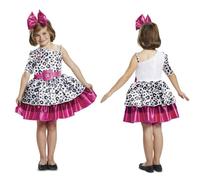 Disguise LOL Dolls Diva Classic Costume, Official LOL Dolls Diva Dress Up, Includes a Black and White Leapord Print Dress with Pink Details and Pink Bow Headband, Size M (7-8)