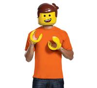 Disguise Men's Emmet Costume Kit Orange One Size Adult