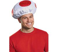 Disguise Men's Mushroom Hat Costume Accessory - Adult Red, Red, One size