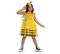 Disguise Minecraft Bee Fancy Dress Costume, Official Minecraft Dress Up for Girls, Video Game Outfit Inspired by Minecraft, Inlcudes Hooded Dress with Wing Design, for 4-6 & 7-8 years