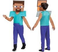 Disguise Minecraft Steve Fancy Dress Costume Size 4-6 Small