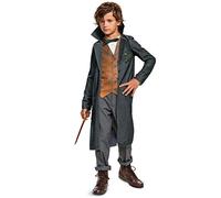 Disguise Newt Scamander Costume for Kids, Deluxe Fantastic Beasts Boys Outfit, Children Size Small (4-6) Gray (107649L)