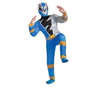 DISGUISE Official Blue Power Rangers Costume Kids, Muscle Power Rangers Fancy Dress Up Outfit for Children Costumes for Boys S
