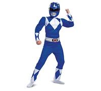 DISGUISE Official Blue Power Rangers Costume Kids, Power Rangers Fancy Dress Up Outfit for Boys Children Book Day Week Costume for Kids S