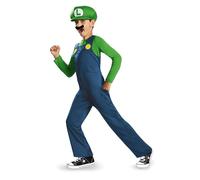 DISGUISE Official Classic Nintendo Luigi Costume Kids includes Luigi Hat, Luigi Fancy Dress Up Outfit Children Halloween Birthday World Book Day Costumes for Boys
