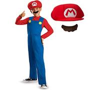 DISGUISE Official Classic Nintendo Super Mario Costume Kids includes Mario Hat, Mario Fancy Dress Up Outfit Children Halloween Birthday World Book Day Costumes for Boys