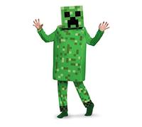 Disguise Official Deluxe Minecraft Creeper Costume Kids, Minecraft Costume with Mask Fancy Dress Up Outfit Halloween Birthday World Book Day Costumes for Boys Children Small