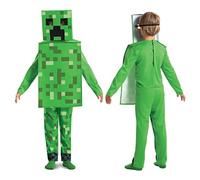 DISGUISE Official Minecraft Creeper Costume Kids, Minecraft Costume with Mask Fa
