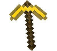 Disguise Official Mojang Premium Gold Minecraft Pickaxe - Made with Child Safe M