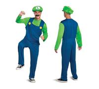 Luigi Classic Super Mario Cartoon Video Game Teen Boys Mens Costume M