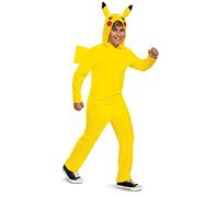 DISGUISE Pikachu Costume for Kids, Official Pokemon Costume Hooded Jumpsuit, Child Size Medium (7-8)