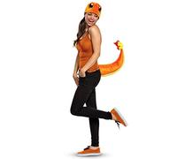 Disguise 90298 Charmander Headband & Tail Set Costume Accessories, Orange, Adult Size