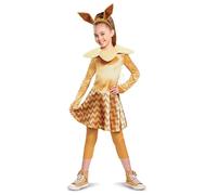 Disguise Pokemon Eevee Costume for Kids, Girls Deluxe Character Outfit, Child Size Medium (7-8) Brown (90760K)