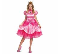 DISGUISE Women's Princess Peach Deluxe Costumes, Pink, Small