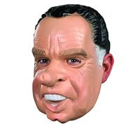 DISGUISE Richard Nixon Mask, Tan/Black/White, One size