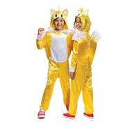 Disguise 124759G-15L Tails Movie Classic Sonic the Hedgehog Fancy Dress Costume, Unisex Children, Cartoon, Multi, Grande (10-12)