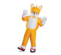 Disguise Sonic Tails Inflatable Costume for Adults, Official Sonic Movie 3 Inflating Costume Outfit with Fan, One Size