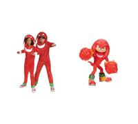 DISGUISE Sonic The Hedgehog Knuckles Dress Up with 12.7 cm Action Figure Bundle, Perfect for Imaginative Play, Officially Licensed Product and Jakks Pacific, for 10-12 years