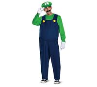 DISGUISE DIS11001D Deluxe Luigi Adults Super Mario Costume, Men, Green, X-Large