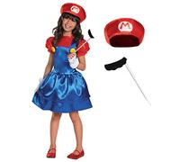 Disguise Super Mario Costume Skirt for Girls, Red, M