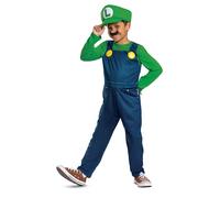 Disguise Super Mario Luigi Elevated Fancy Dress Costume Blue 7-8 Years Kids