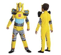 Disguise Transformers Bumblebee Costume for Kids, Official Hasbro Licensed Product, Padded Torso Details and Block Shoulder Pads, Includes Bumblebee Mask, For 7-8 Years