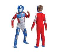 Disguise Transformers Optimus Prime Costume for Kids, Officially Licensed Transformers, Features Character Half Mask with Detailed Print Jumpsuit, Comfortable Fit with Detailed Design, Ages 7-8
