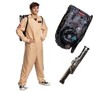 DISGUISE unisex-adult Ghostbusters Costume Outfit, Official Deluxe Ghostbuster Jumpsuit, As Shown, Size Medium (38-40)
