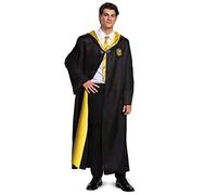 Disguise unisex adult Hufflepuff Costume Outerwear, Black & Yellow, Medium 38-40 US