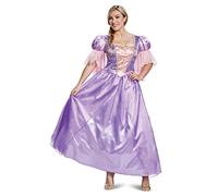 Disguise 67291N Rapunzel, Official Disney Princess Deluxe Costume Dress Adult Sized, Purple, S (4-6) US