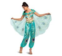 DISGUISE Women's Jasmine Teal Deluxe Adult Costume Size, Green, XL (18-20)
