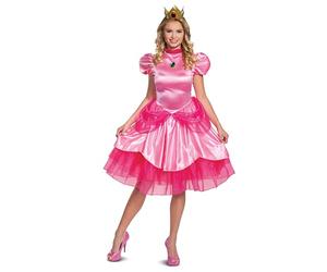 Disguise womens Nintendo Super Mario Bros Princess Peach Deluxe Adult Costume