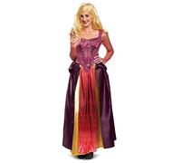 Disguise womens Sarah Sanderson Costume, Deluxe Official Disney Hocus Pocus Costume Sarah Dress