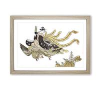 Disguised Immortal by Harunobu Suzuki Framed Print | A2 Oak Framed Wall Art | Ready to Hang | Modern Nature Picture | Living Room Bedroom Lounge Office