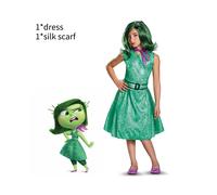 (Disgust, 160) Inside Out 2 Cosplay Costume Dress Jumpsuit For Anime Character Fans Role Play