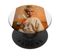 Disgusted FACE DOLL Meme Funny Orange Spritz Cocktail Fun PopSockets Adhesive PopGrip