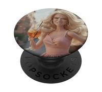 Disgusted FACE DOLL Meme Funny Orange Spritz Cocktail Fun PopSockets Adhesive PopGrip
