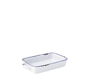 Dish Avebury Rimmed Enamel Blue Small Rectangular 6.75" (17.5Cm) Pack Of 12