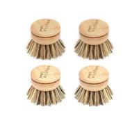 Dish Brush Replacement Heads Hard Set of 4 - Joeji's Kitchen Eco Bamboo