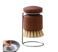 Dish Brush - Wooden Washing Brush with Stand | Ergonomic Dish Cleaner - for Kitchen Pots, Stoves, Bathrooms, Walls, Kitchen Tops, Dormitory, Apartment