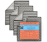 Dish Cloths - Bamboo-Charcoal Microfiber & Non-Scratch Wire - Set of 4 - Odor Resistant - Grime Fighting - Rapid Dry - Scrubbing Power - Easy Clean. The Severn Dish Cloth by Gracie West