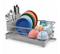 Dish Drainer, Dish Rack, Drip Tray and Cutlery Basket