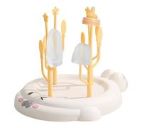 Dish Drainer for Milk Bottles - Tree Design | 28 x 20 cm Large Holder for Bottles and Breast Pumps, Space Saving Bottom Tray, Travel Accessories, Kitchen, Home, Practical Organisation