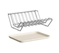 Dish Drainer Rack, Stainless Steel Dish Drainer With Tray For Kitchen Cabinet, Or On The Countertop, 30.3x24x10cm(Bowls Dish Rack)