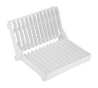 Dish Drainer With Drainer Board - Foldable Drying Rack Set With Drip Tray Cutlery Holder - Portable Dinnerware Organizer Dish Drying Rack - Space Saving Plastic Storage Holder for Draining Dish