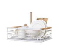 Dish Drainer with Drip Tray - Automatic Trap Dish Rack | Dish Scaricer Organizer Shelf Vented Cable Storage Organizer for Sewing