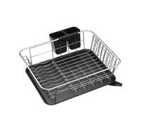Dish Drainer With Drip Tray Kitchencraft Chrome 42x30cm Sturdy Large Kitchen