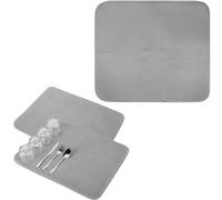 Dish Drying Mat - 30x40cm, 5mm Thick | Super Absorbent & Fast Drying | Protects Surfaces & Dishes | Ideal for Kitchen Countertops, Under Dish Racks & Extra Drying Space | Machine Washable & Durable